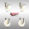 Service Caster 5 Inch 316SS Nylon Wheel Swivel Top Plate Caster Lock Brake 2 Rigid SCC, 2PK SCC-SS316TTL20S514-NYS-2-R-2 - alternate 6